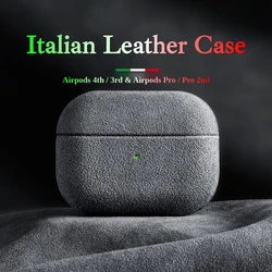 Funda de polipiel para AirPods Pro 2, 3 y 4 con carga inalámbrica