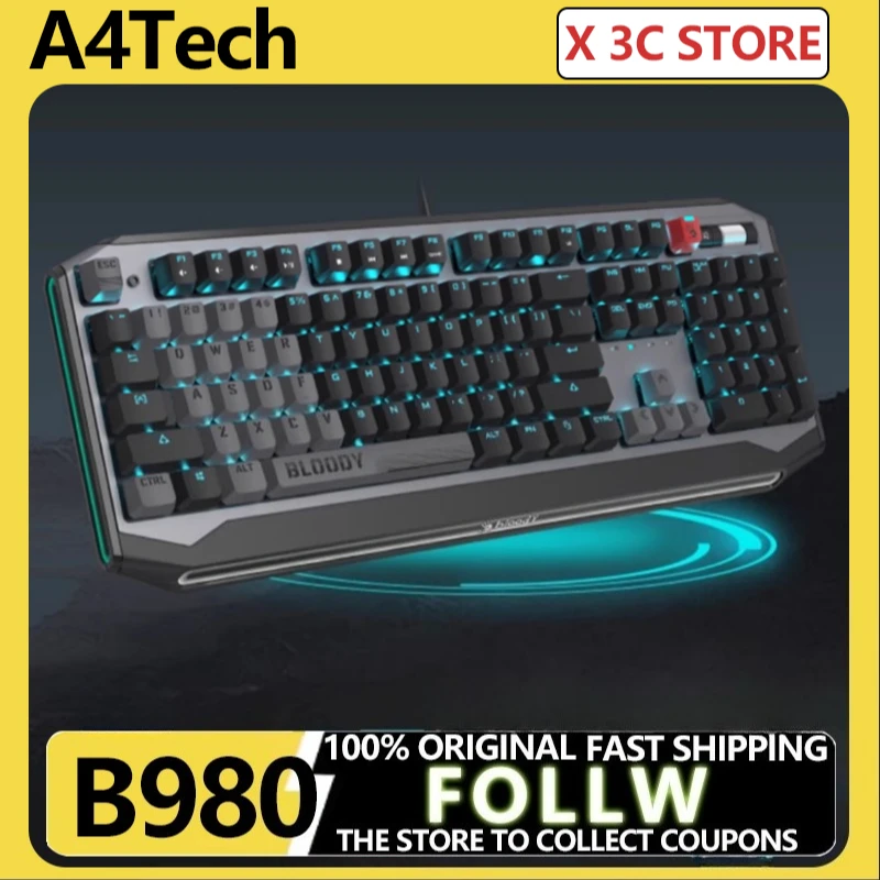 A4Tech Bloody B980 generación 3 té teclado mecánico de eje óptico para juegos e-sports PC Ultimate Valorant Gear regalo de cumpleaños - imagen 2