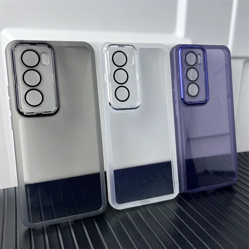 Fundas de cubierta de película de lente de lujo para OPPO Reno 12 Pro Reno12Pro 5G Global cámara completa protectora transparente suave carcasa de armadura a prueba de golpes - imagen 3