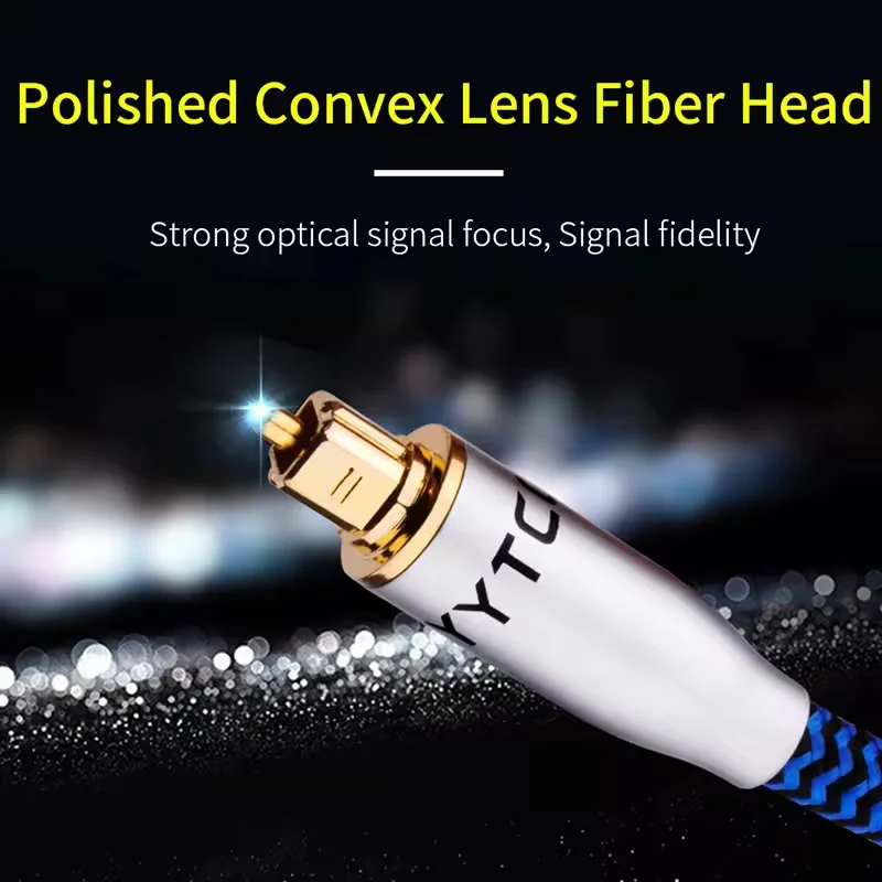 Toslink SPDIF Cable de Audio óptico Digital HiFi para amplificador TV reproductor Blu-ray Xbox 360 Cable de altavoz de sonido 7,1 Cable de fibra azul - imagen 3