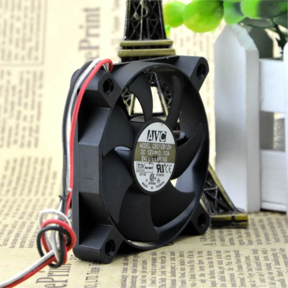 AVC 6010 12V 0.10A 6cm Ventilador de alimentación silencioso C6010B12H para caja de CPU, servidor, computadoras de refrigeración, cajas de PC, estaciones de trabajo - imagen 5