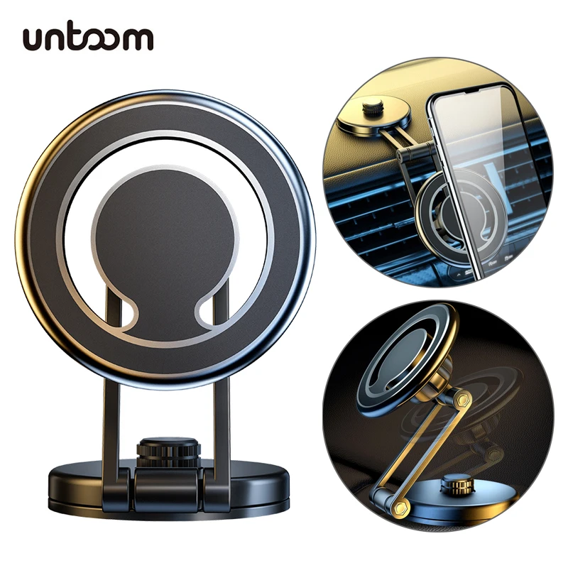 Soporte magnético de teléfono para coche, soporte magnético plegable para salpicadero de iPhone 14, 13, Xiaomi, Compatible con Magsafe - imagen 2