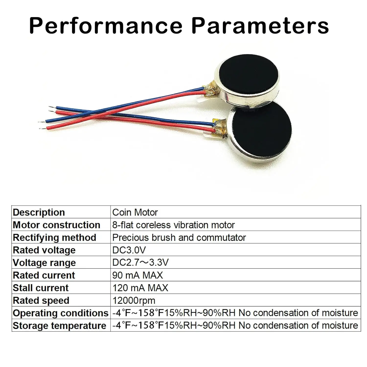 Mini motores de vibración de 10000rpm, Motor vibratorio Micro DC 3V tipo botón de moneda plana, 10mm x 2mm para tableta, buscapersonas, teléfono móvil - imagen 3