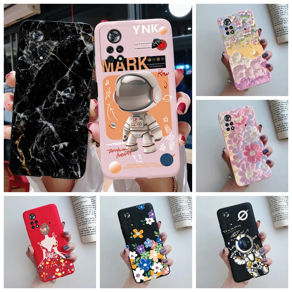 Para Xiaomi Poco X4 Pro 5G 2022 funda fresca pintada a prueba de golpes funda delgada para Xiaomi Poco M4 Pro 4G 5G funda de teléfono suave Coque