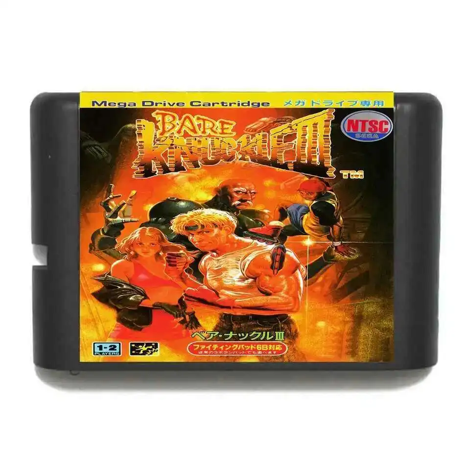Nueva llegada Bare Knuckle 3 tarjeta de juego MD de 16 bits para Sega Mega Drive para Genesis