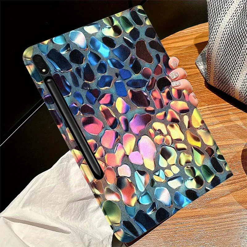 Color Geometry Shard Texture For Samsung Galaxy Tab S7 S8 S9 S10 11 12.4 13.1 FE Plus Lite Inch Cover Tablet Case - imagen 2