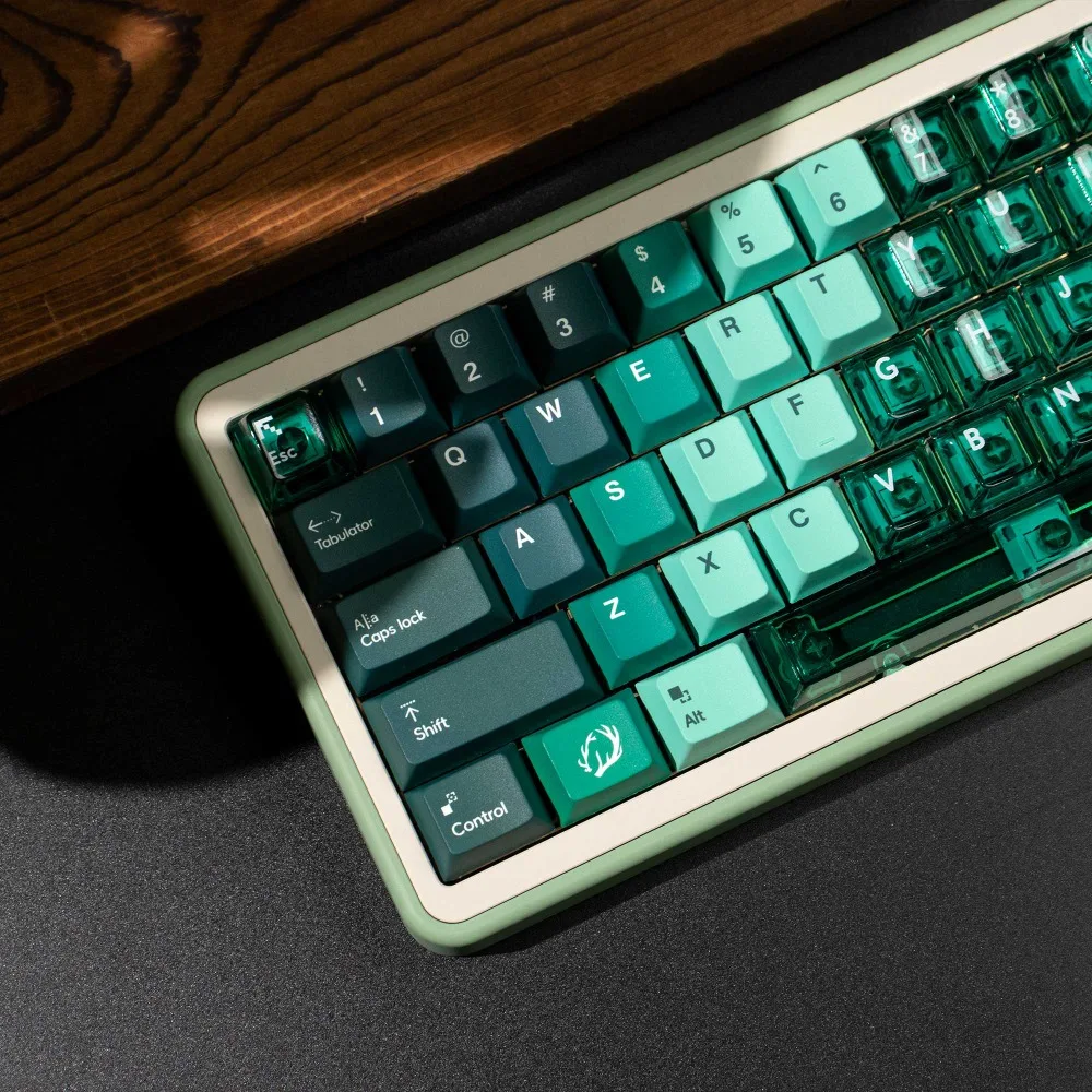 Juego de teclas personalizadas Snow Mountain gradiente azul rosa PBT 35 teclas Artisan Cherry Proflie KeyCaps teclado mecánico accesorio de juego - imagen 5