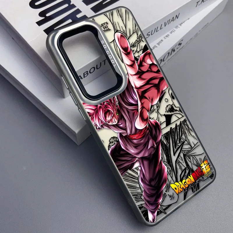 D-Dragon Ball Son Goku Manga para Samsung Galaxy A73 A71 A56 A54 A53 A52 A51 A35 funda de teléfono plateada colorida - imagen 4