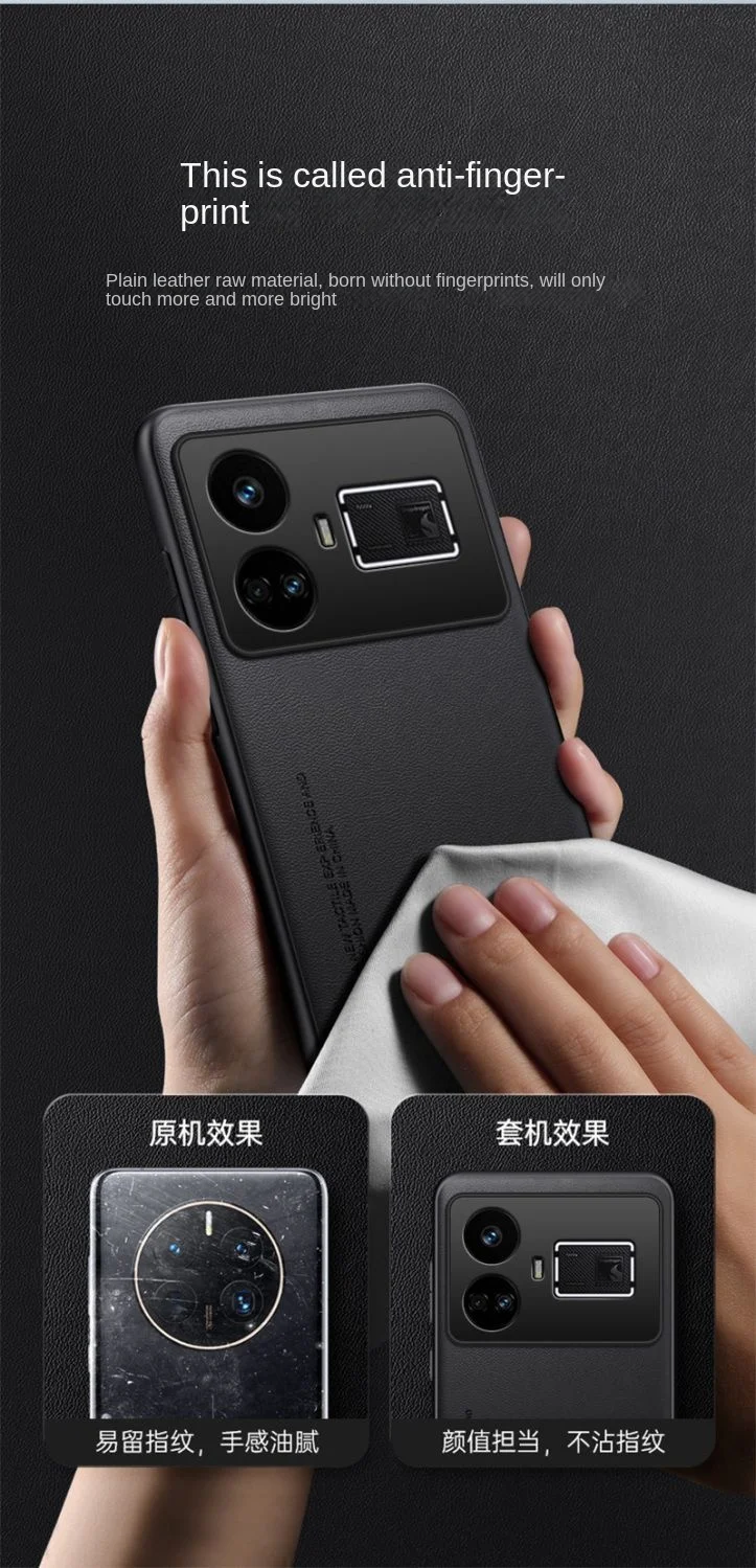 Para OPPO Realme GT 5 3 2 funda de cuero vegano suave funda protectora trasera delgada para OPPO Realme GT Neo 5 3 3T 2 2T 2Pro - imagen 5