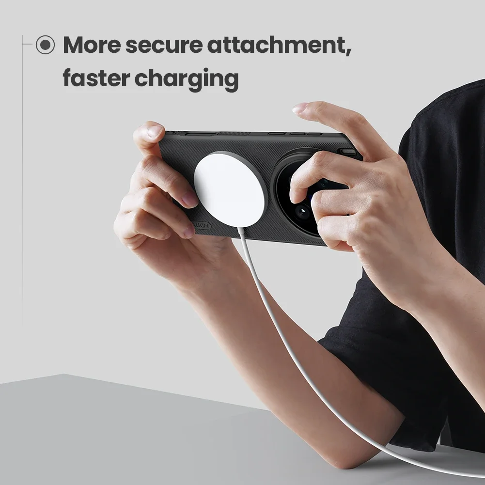 Nillkin para Vivo X200 Ultra 5G funda Super Frosted Shield Pro magnética ultrafina dura Magsafe delgada cubierta de borde suave