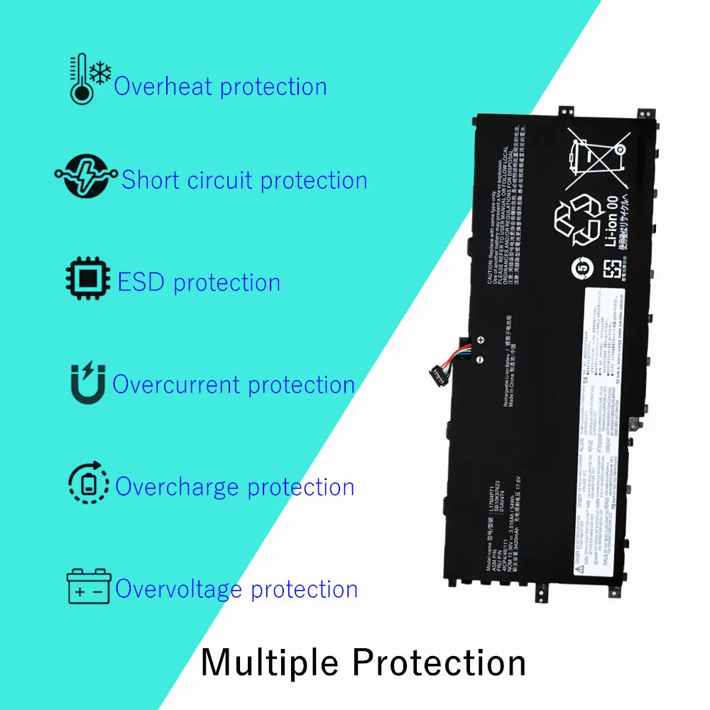L17C4P71 01AV475 L17M4P71 batería del ordenador portátil para Lenovo ThinkPad X1 Yoga 3. a generación 2018 Series 01AV499 L17M4P73 01AV474 - imagen 4