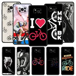 Funda de teléfono para bicicleta de montaña, protector artístico para Xiaomi Poco X6 X5 Pro X4 X3 NFC F5 Pro F4 F3 GT M5 M4 Pro 5G M3 C51 C50 C55
