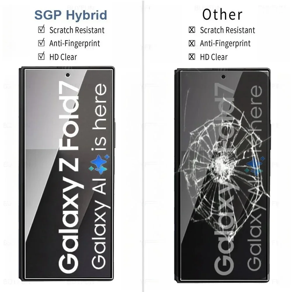 3 uds 9H Protector Premium de borde negro para Samsung Galaxy Z Fold 7 pantalla Glas ZFold 6 Fold6 ZFold6 ZFold7 Fold7 5G vidrio templado - imagen 2