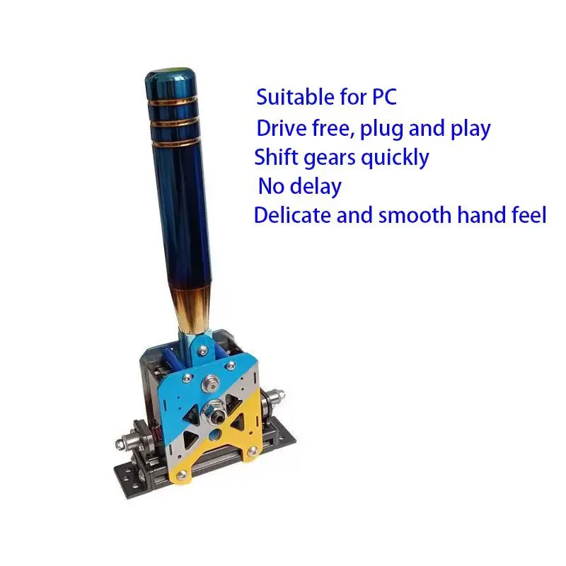 Simulador de juego de carreras, palanca de cambios secuencial para PC, palanca de cambios para Base y volantes, versión colorida/metal - imagen 4