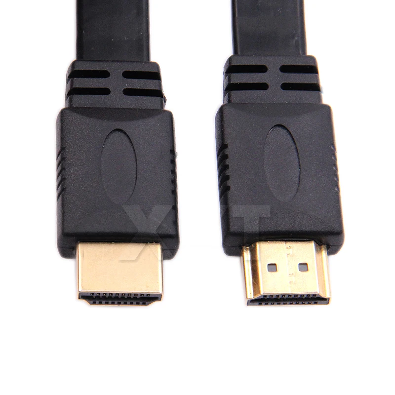 Cable negro Full HD corto compatible con HDMI, 30cm, compatible con enchufe 3D macho a macho, Cable plano para Audio, vídeo, HDTV, TV, alta calidad - imagen 5