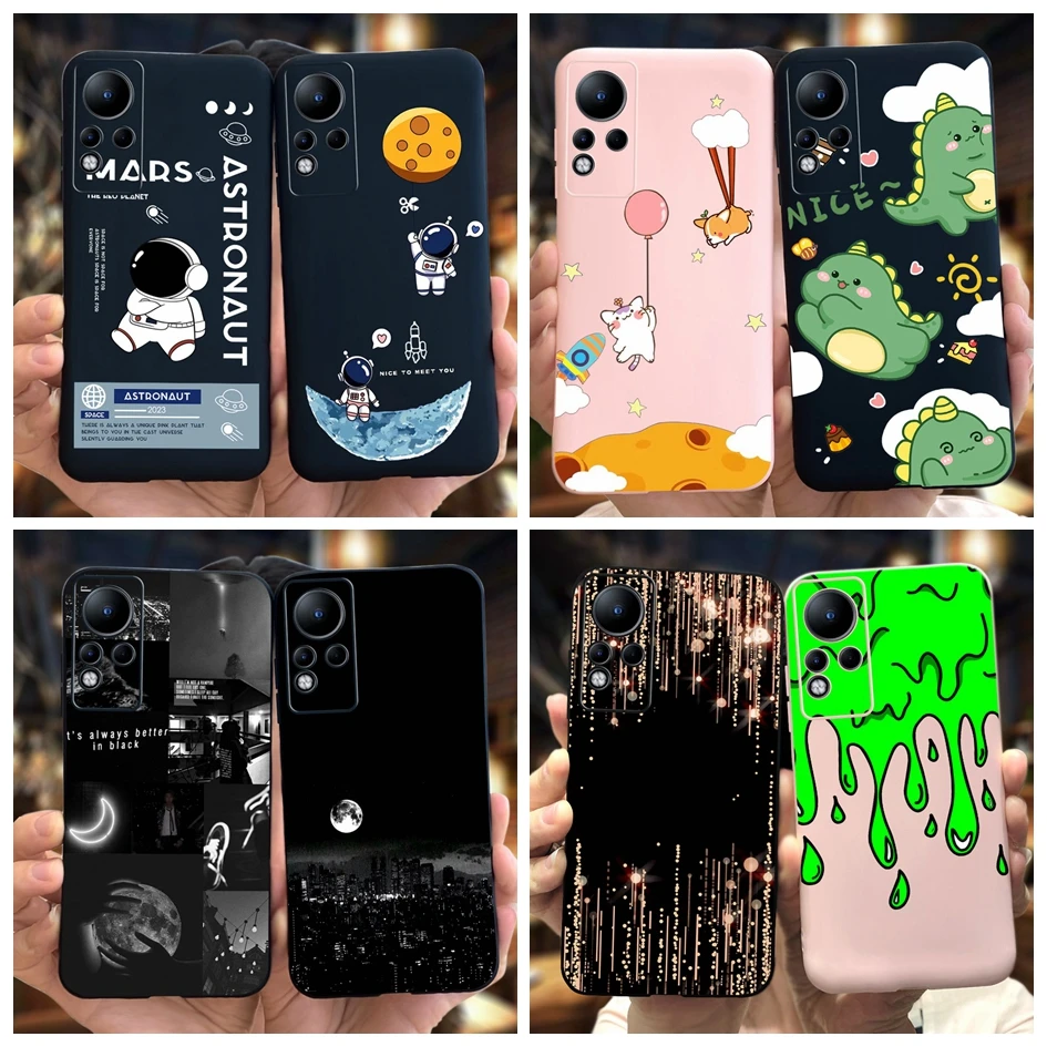 Funda trasera de silicona suave para Infinix Note 11, carcasa de TPU para Infinix Note 12 G88 Note11 Capa, X663 X663B, astronauta encantador