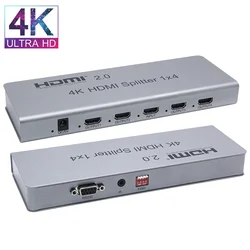 Splitter HDMI 4K HDR 1x4 60Hz con CEC y RS232