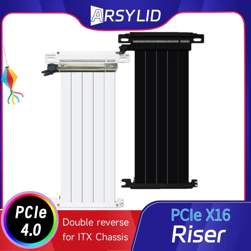 Adaptador de extensión de tarjeta gráfica PCIe 4,0 X16 Riser PCI-e 4,0 3,0 para chasis ITX K39 A39 A1 D19 D21 D30 K66air Y21