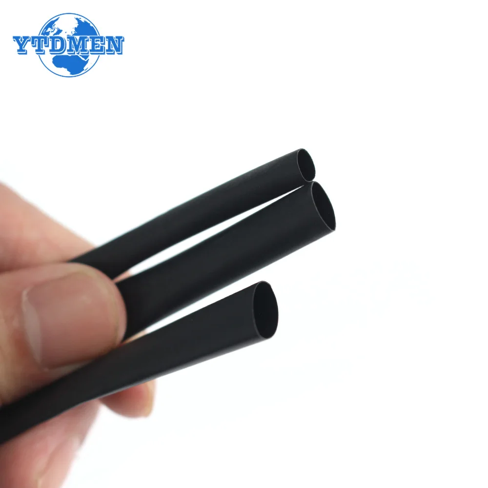 8 metros/juego de tubos termorretráctiles 1/2/3/4/5/6/8mm 2:1 envoltura retráctil negra aislamiento termorretráctil para Cables reparación de conectores DIY - imagen 2