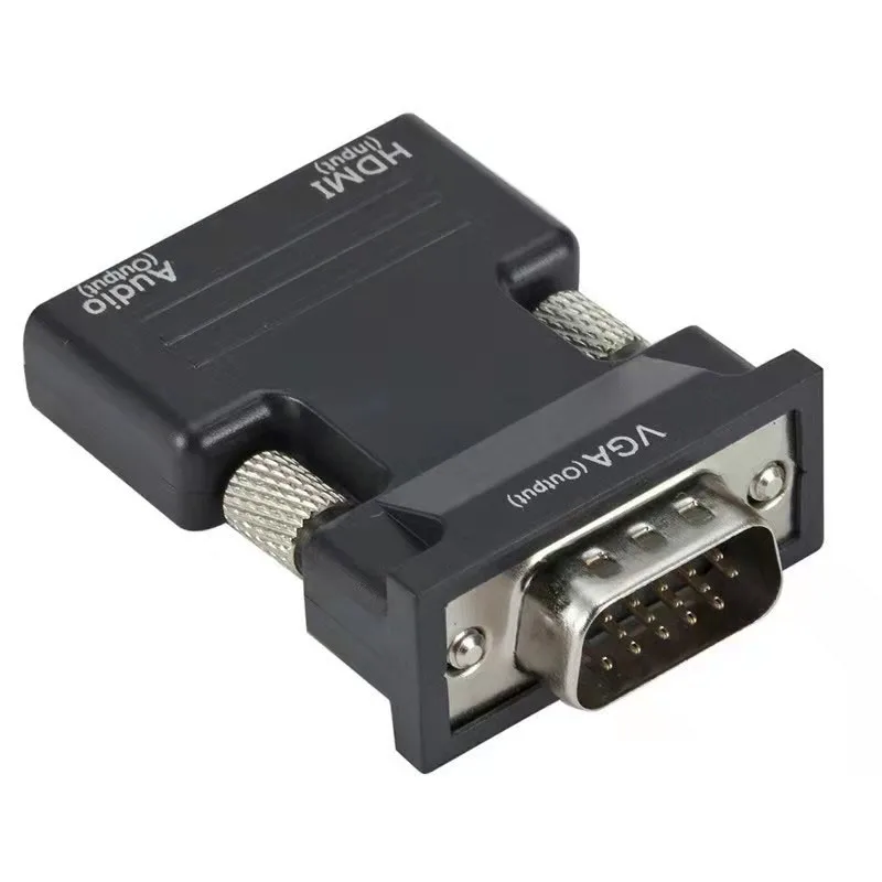 Adaptador convertidor HDMI compatible con VGA, adaptador VGA 1080P, conector de Audio de 3,5 MM para PC, escritorio, portátil a proyector HDTV, Audio y vídeo - imagen 2