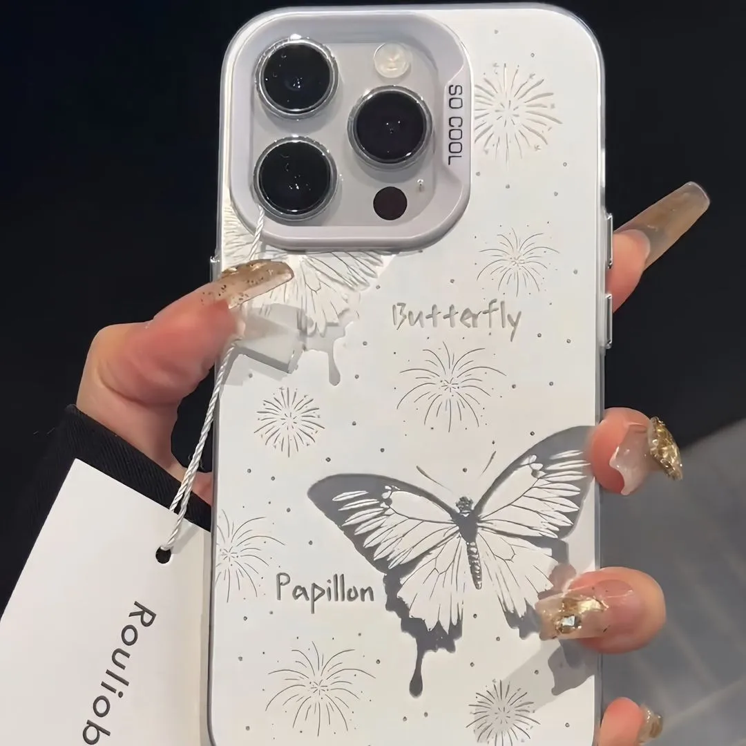 Funda de teléfono blanca Cool Ins mariposa para Huawei Honor 200 90 X6b X7a X9a X5 X8a X9b X7b X9 70 nova 11 10 4G 5G cubierta trasera mate - imagen 4