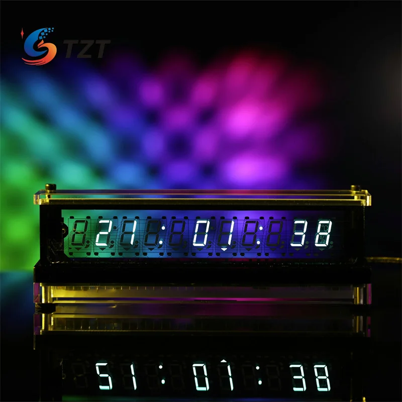 TZT VCK11 VFD reloj transparente pantalla VFD CNC procesado visualización de tiempo datos temperatura humedad - imagen 2