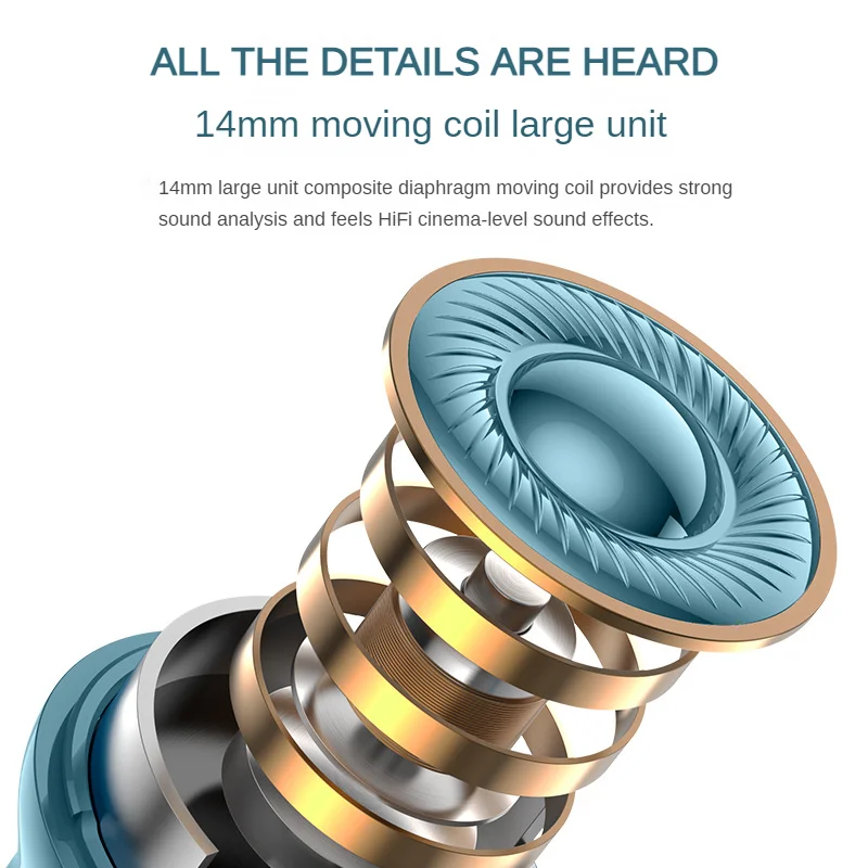 Auriculares digitales de 32 bits 9D Supergraves tipo C y 3,5mm, auriculares intrauditivos con bobina móvil de 14mm, auriculares magnéticos BES/DAC para jugadores con micrófono HD - imagen 5