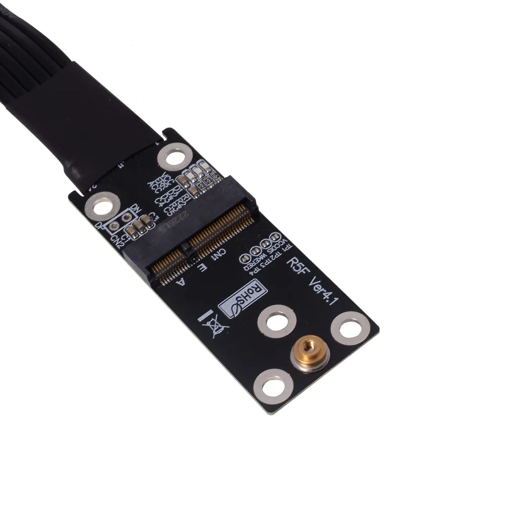 Riser PCI-e 4,0 M.2 WiFi cinta Riser tarjeta Cable adaptador PCI-E 4,0 M2 WiFi llave A.E Cable plano convertidor para extensor de placa base - imagen 5