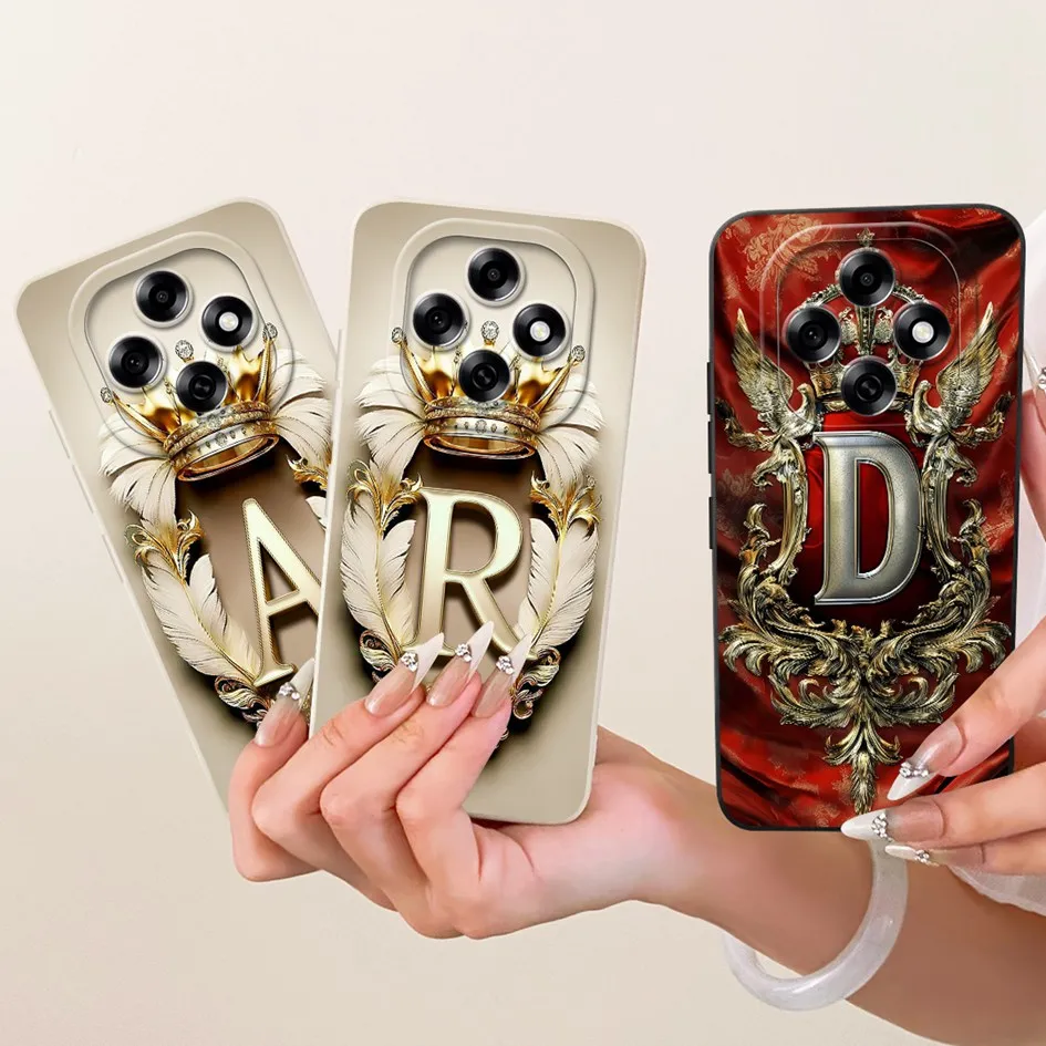 Para OPPO F31 Pro funda CPH2763 letras de corona de lujo funda de silicona suave a prueba de golpes TPU para OPPO F31 Pro 5G F31Pro funda de teléfono - imagen 2