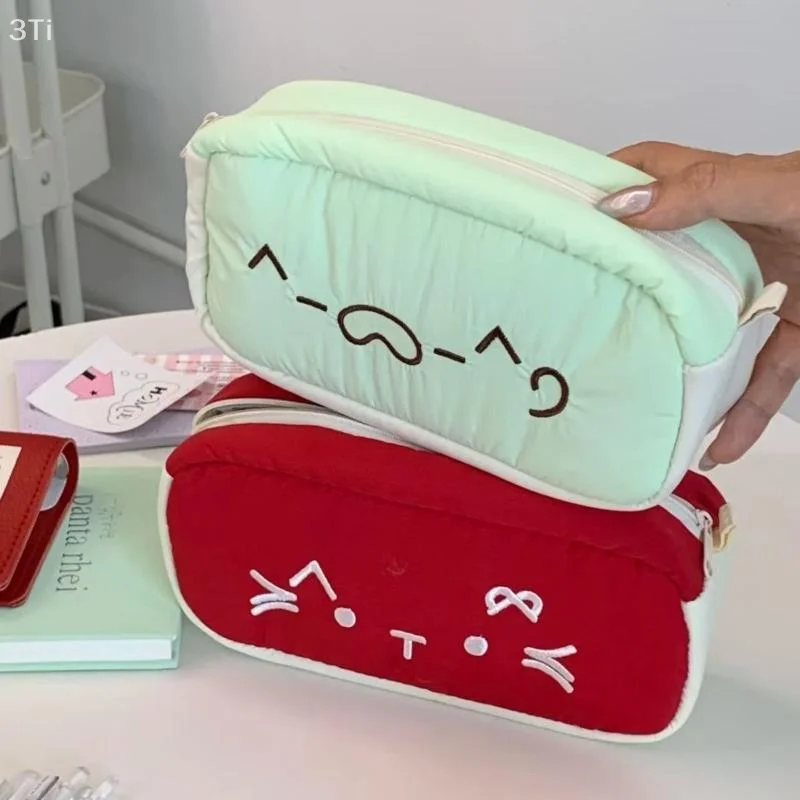 Caja de bolígrafos inspirada en gato dulce, estuche de papelería para alumnos con múltiples compartimentos de gran capacidad, organizador de soporte de suministros escolares - imagen 5