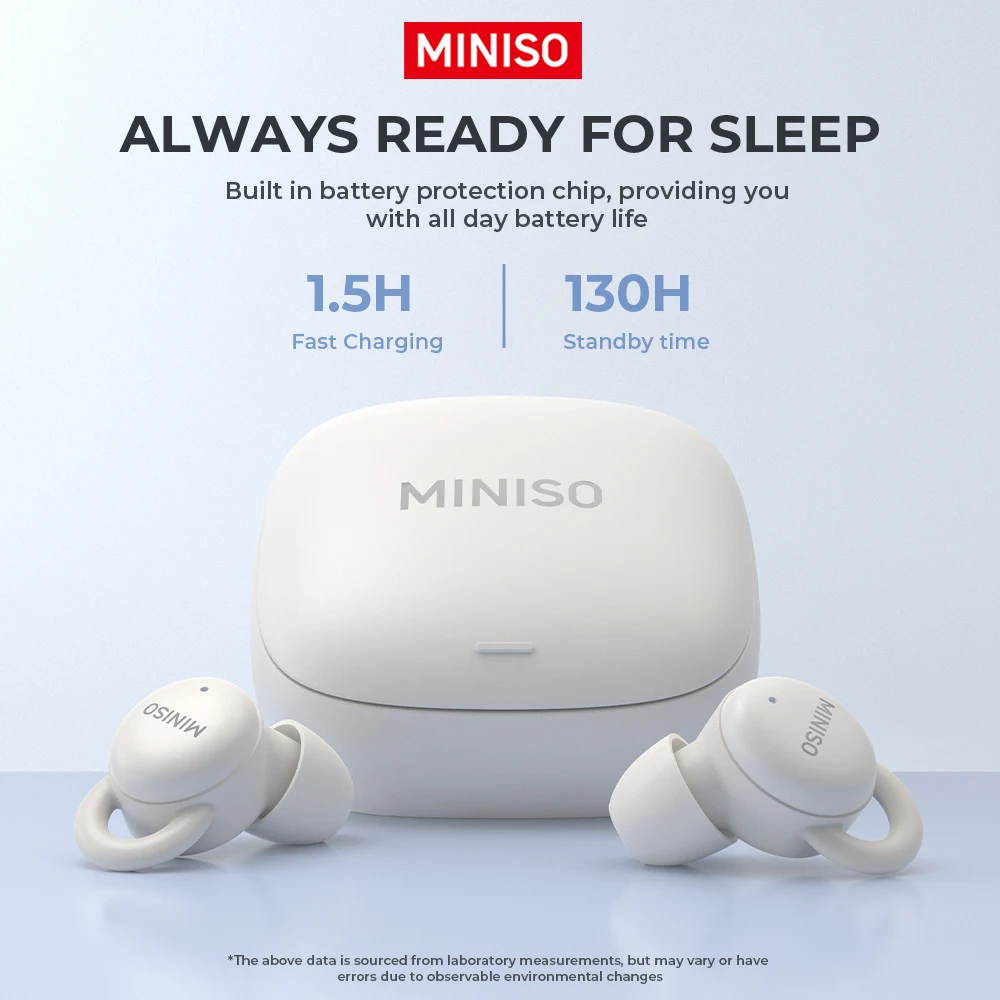 MINISO-auriculares inalámbricos X10 con Bluetooth 5,4, cascos con micrófono y Control táctil, cancelación de ruido, superlargos - imagen 5