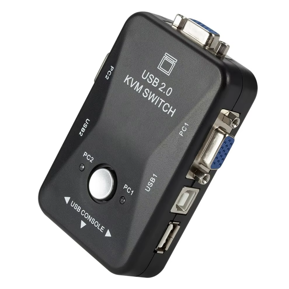 LccKaa KVM USB 2.0 - 2 Puertos VGA SVGA para Ratón y Teclado - imagen 4