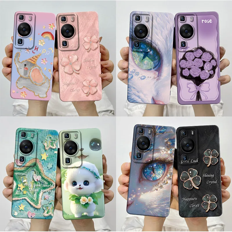 Para Huawei P60 P60 Pro P60 Funda artística bonita mariposa flores silicona líquida cubierta trasera duradera para HuaweiP60 P60Pro Coque Funda
