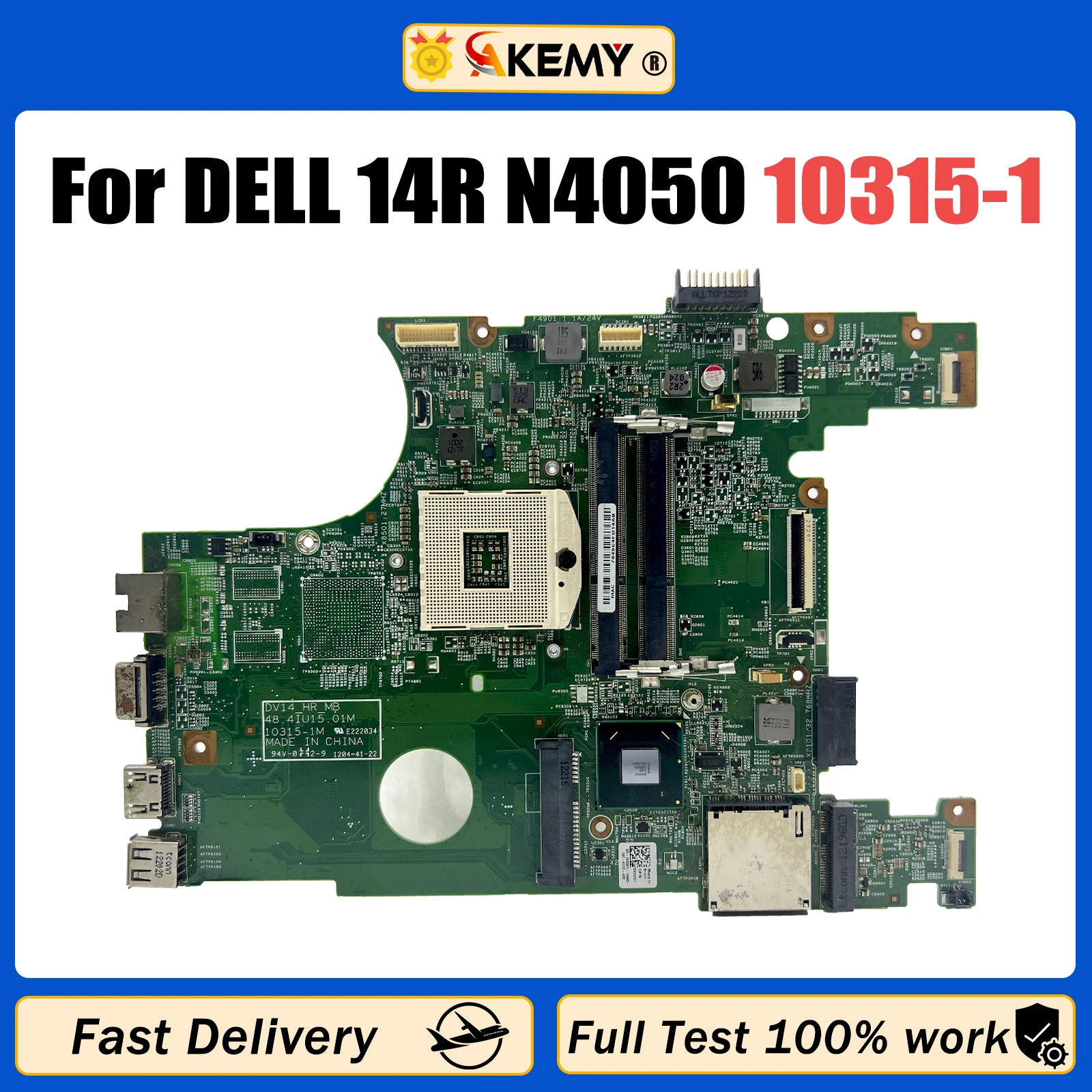 Placa base CN-0X0DC1 0X0DC1 X0DC1 para DELL 14R N4050, placa base de ordenador portátil 10315, 1 48.4IU15.011 con SLJ4N HM67 100% Fulyl probado