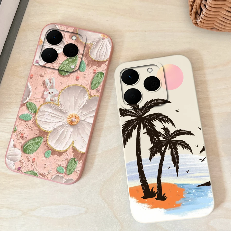 Para Realme 15T 15X 5G funda de teléfono Simple nube cielo cobertura completa cubierta de silicona líquida suave para Realme15T 15 X carcasa ligera - imagen 4