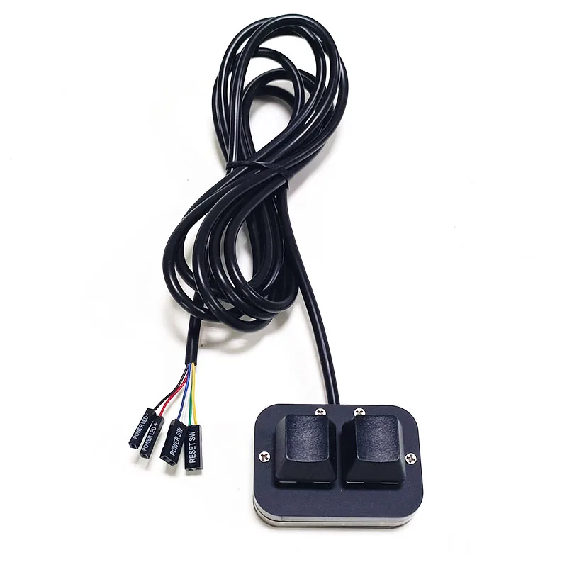 Cable de extensión de reinicio de interruptor de PC, placa base de PC RGB, interruptor de encendido externo, accesorio de caja de PC para oficina en casa - imagen 2