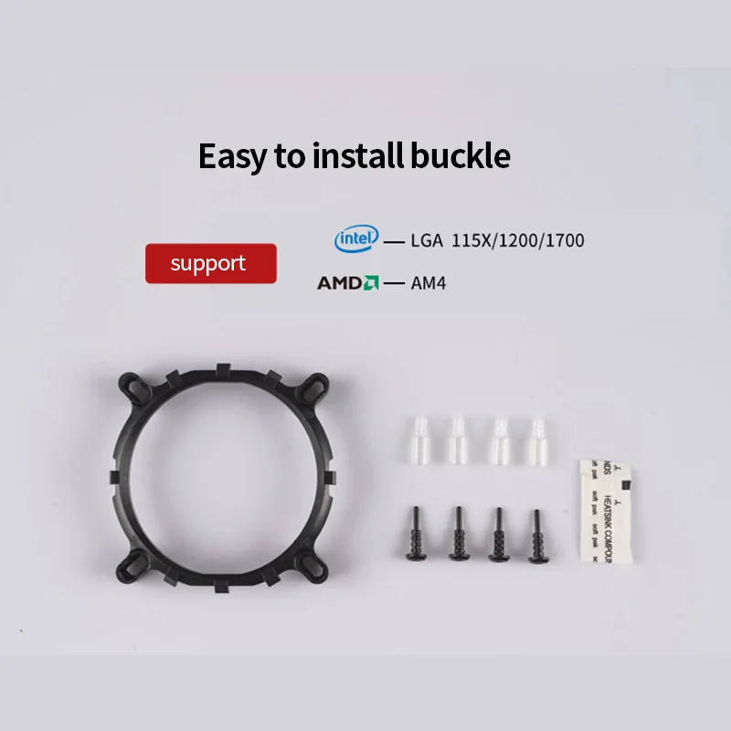 Jonsbo-enfriador de CPU CR1200, torre de 2 tubos de calor, efecto de luz colorido RGB, ventilador de 9cm para Intel 1151 1700 AMD AM4, hebilla LGA2011 opcional - imagen 2