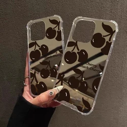 Funda iPhone Acrílica Antigolpes – Cereza Negra