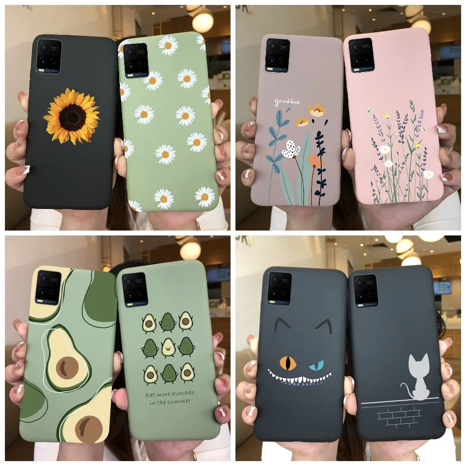Para Vivo Y33 Y33S Y21 Y21S funda lujosa de silicona suave TPU mate funda trasera de teléfono para Vivo Y 33 Y33 S Y 21 S 21S Fundas parachoques