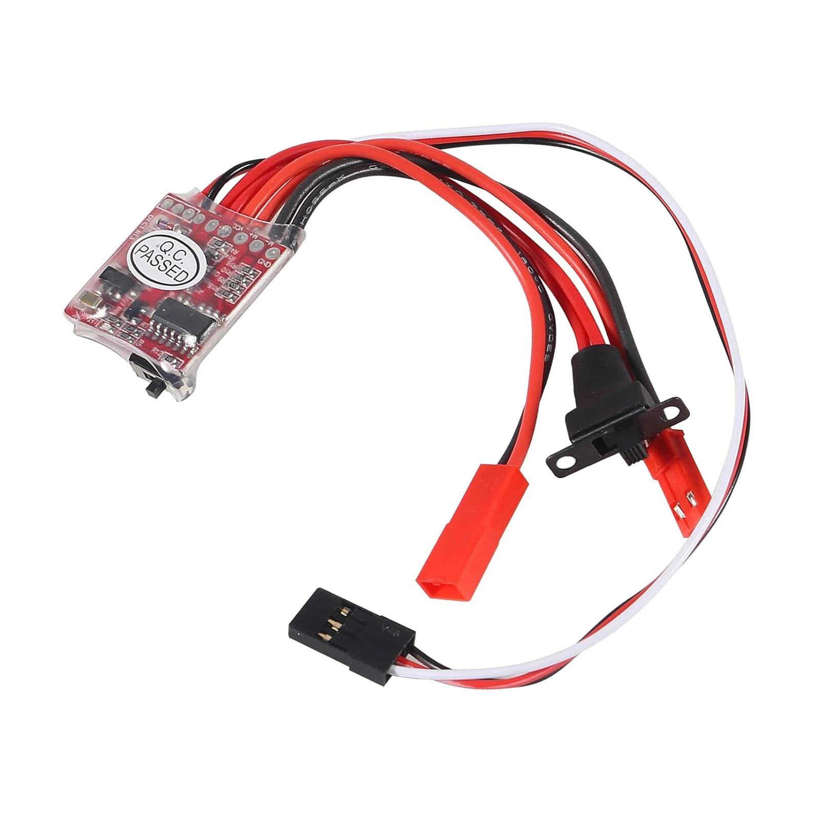 Mini controlador de velocidad de Motor ESC cepillado 10A 20A 30A, 2KHz, freno de cepillo delantero y inverso RC 2S para tanque de barco y coche RC - imagen 3