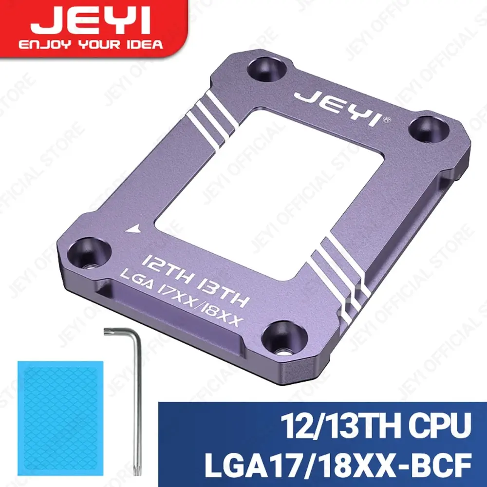 JEYI-marco de corrección de flexión de CPU de 12. a y 13 a generación, plano posterior fijo de aluminio, enchufe de marco de contacto de CPU para CPU Intel LGA-17XX 18XX - imagen 2