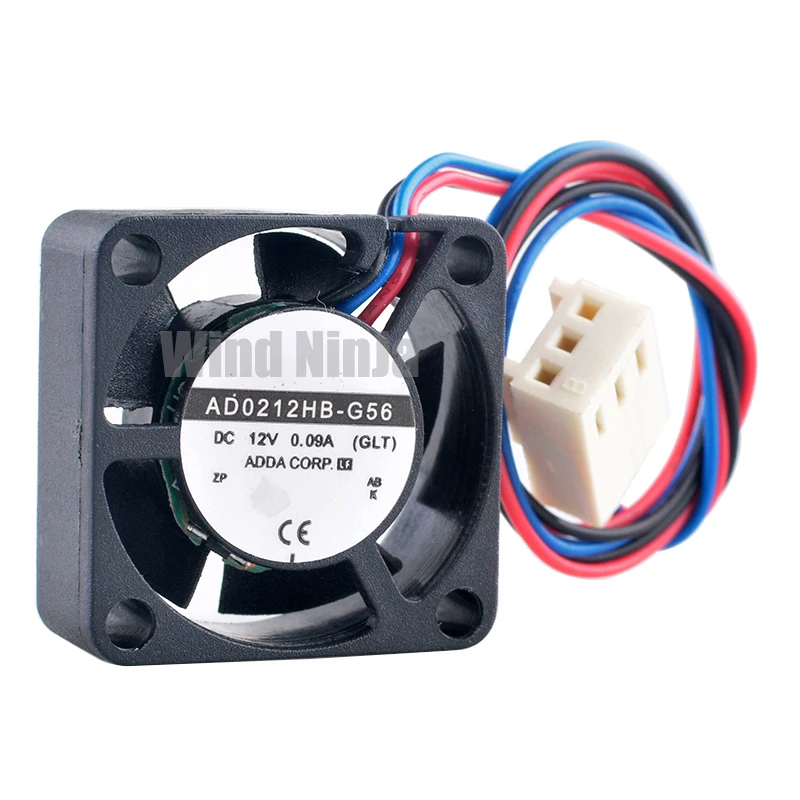 AD0212HB-G56 2,5 cm 25mm ventilador 25x25x10mm DC12V 0.09A 3pin rodamiento de bolas micro ventilador de refrigeración para placa base CPU - imagen 2