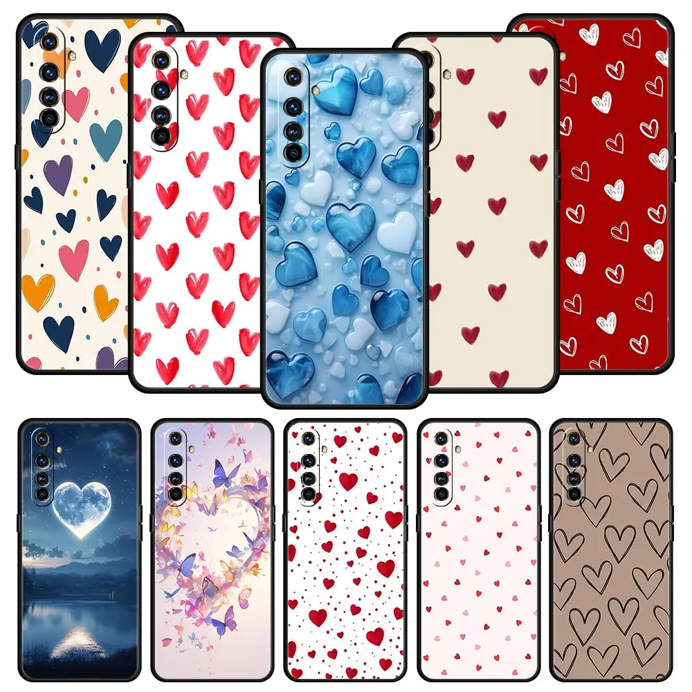 Funda de teléfono Love Heart para Realme 13 12 11 10 4G 9 8 5G 7 GT5 GT3 GT2 Pro Plus C21 C11 C25 C35 GT Neo 2 3 3T 5