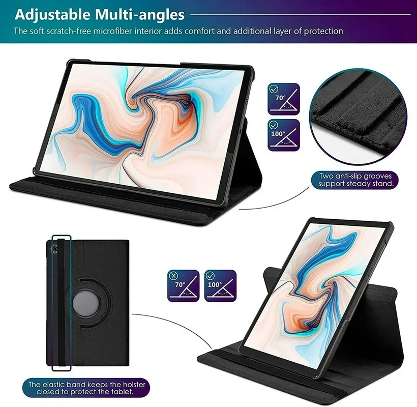 Funda giratoria 360 para Lenovo Tab 10,6 TB-125F TB-128F/ Xiaoxin Pad 2022 M10 Plus TB-X606F M10 funda de TB-X605 + película + bolígrafo - imagen 4