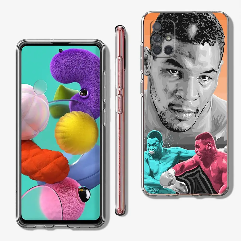 Funda para Samsung Galaxy A13 A23 A33 A53 A73 5G A51 A71 A21S A12 A11 A31 A41 A01 A03s A52 A32 A22 cubierta transparente Mike Tyson Boxer - imagen 2