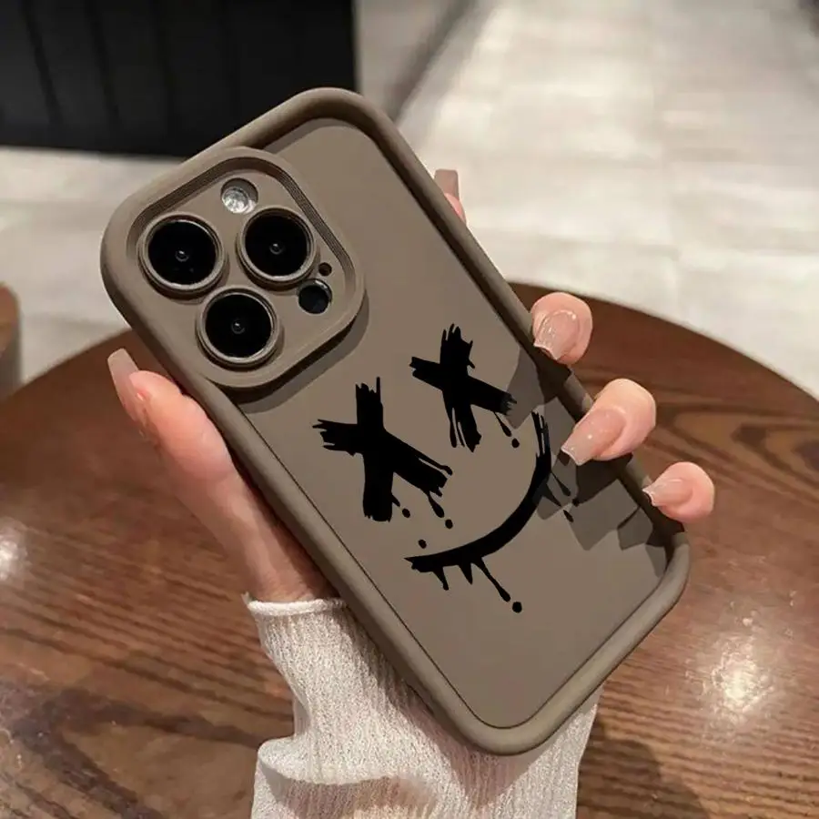Funda de teléfono para Apple iPhone XS XR 11 16e 16 Plus 11Pro 15 Plus 13 Pro MAX 12 Mini 14 cubierta suave diablo sonriente - imagen 4