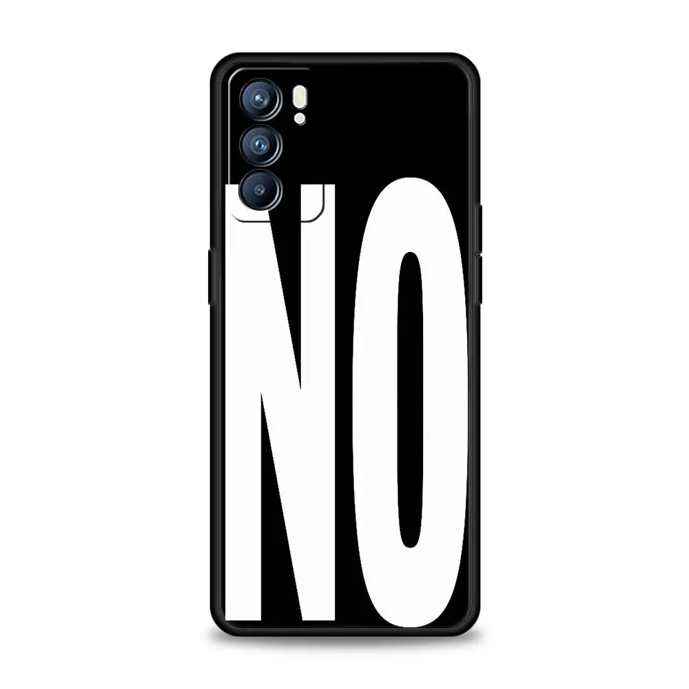 NO Y YES Art funda de teléfono para Oppo Reno14 Reno13 Reno12 11 F 10 Find X5 X9 Pro A54 5G A53 A52 A9 A74 A78 4G A79 A80 A98 - imagen 3