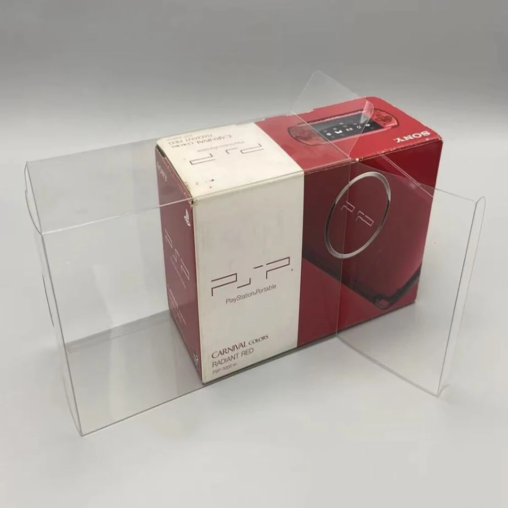 Protector de caja transparente para Sony PSP3000, cajas de recogida, carcasa de juego de almacenamiento TEP, estuche de exposición transparente