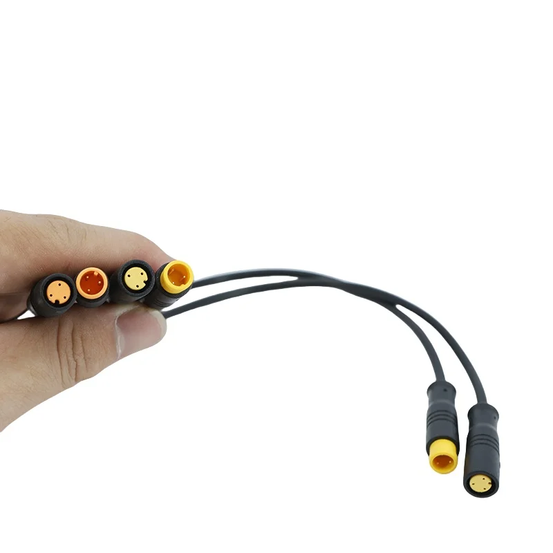 Impermeable 20cm m8 9mm 3pin bicicleta eléctrica Butt Plug macho a macho hembra a macho Cable para Ebike Cables de exhibición de bicicleta eléctrica h - imagen 2