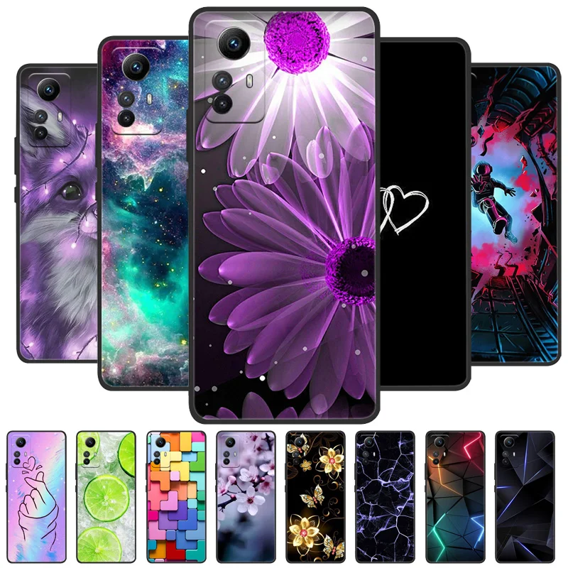 Para Xiaomi Redmi Note 12S Funda de silicona TPU a prueba de golpes Funda de teléfono de gato para Redmi Note12S Funda en Redmi Note 12S Impresión suave